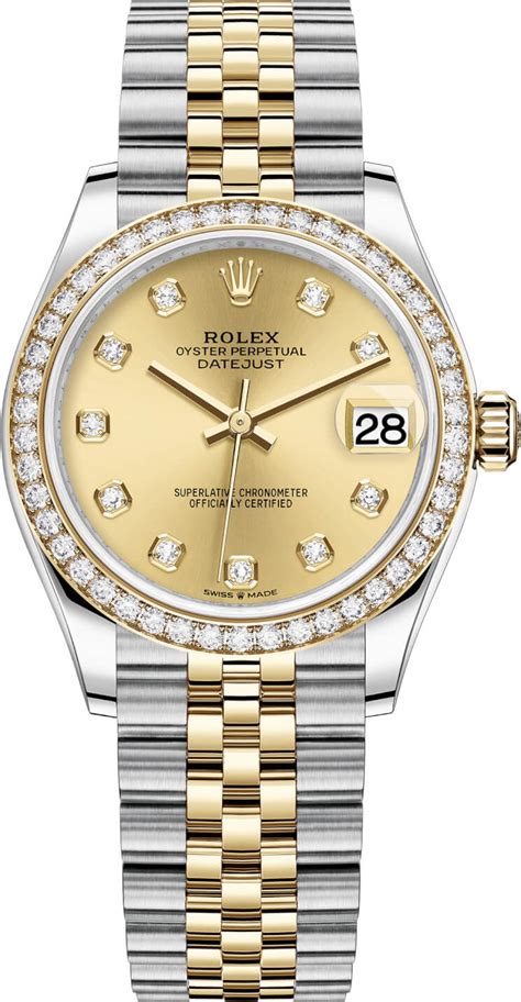 rolex datejust lady 31 steel and yellow gold|Rolex 31mm Datejust diamond bezel.